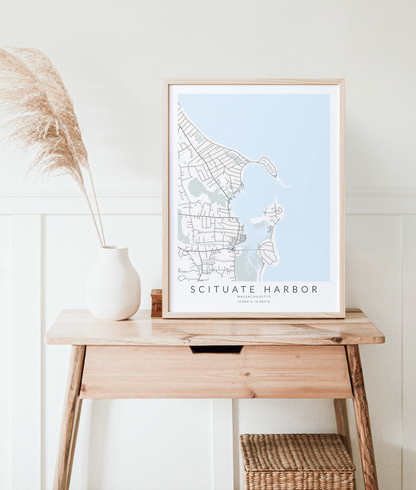 Scituate Harbor Map Print