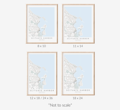 Scituate Harbor Map Print