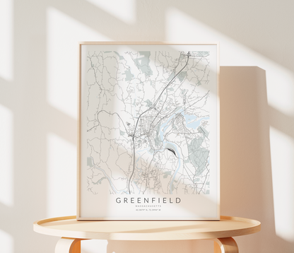 Greenfield Map Print