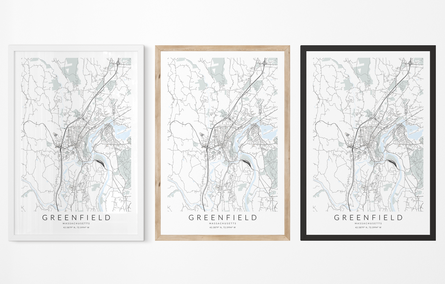 Greenfield Map Print