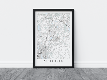 Attleboro Map Print