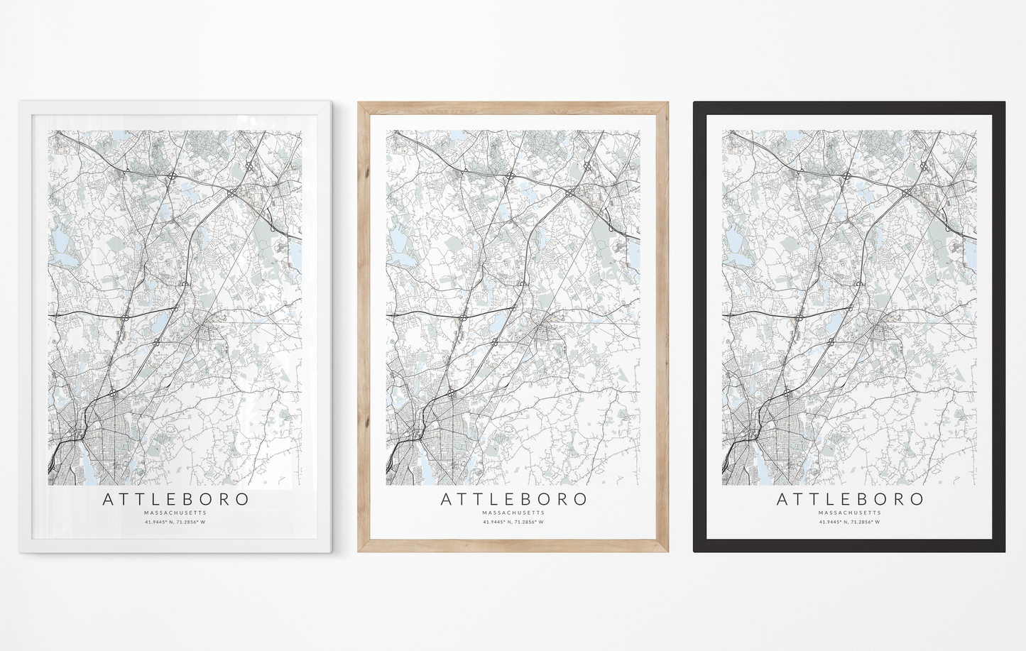 Attleboro Map Print