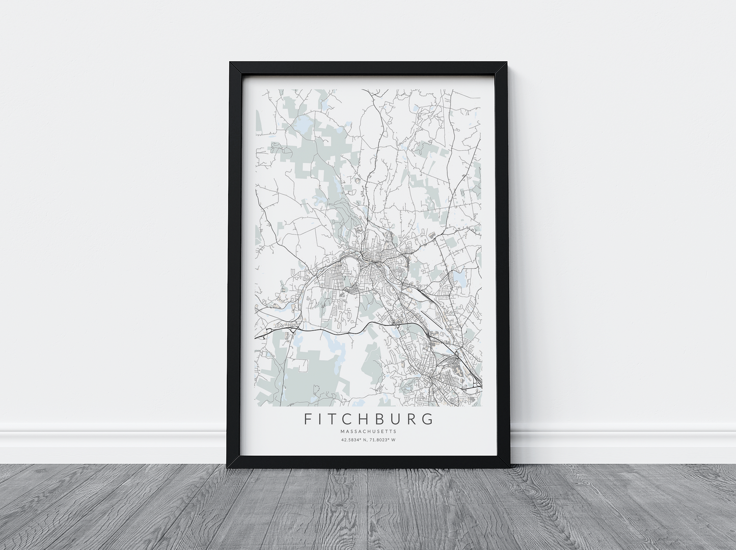 Fitchburg Map Print
