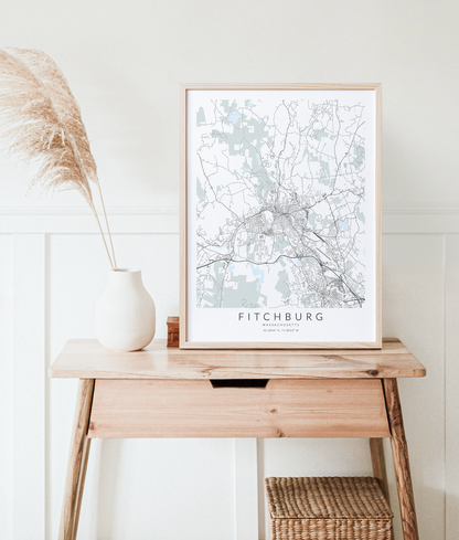 Fitchburg Map Print