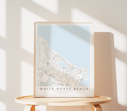 White Horse Beach Map Print