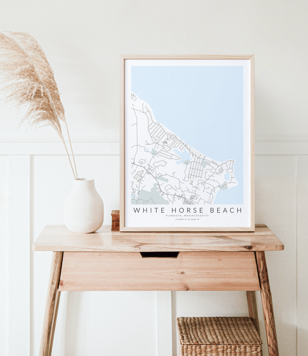 White Horse Beach Map Print