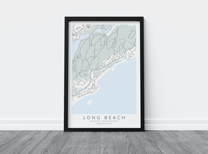 Long Beach Map Print