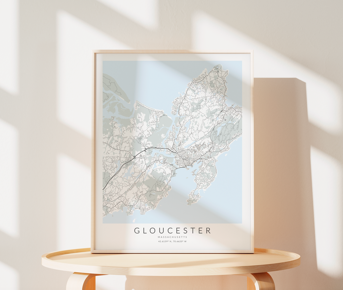 Gloucester Massachusetts Map Print