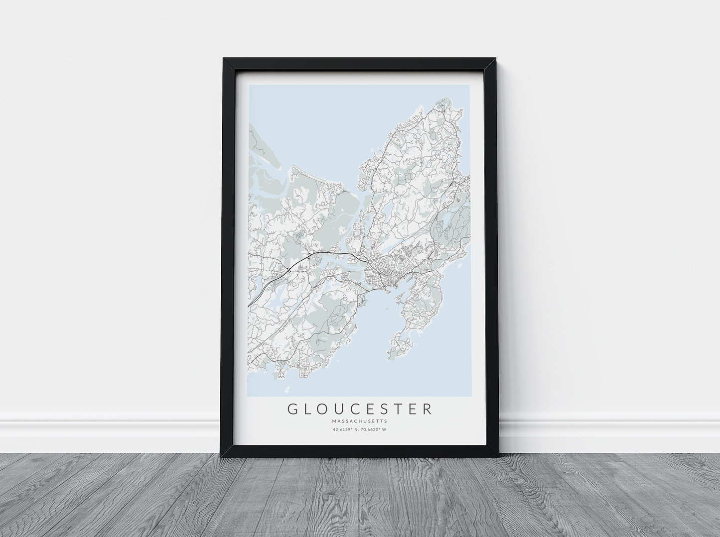 Gloucester Massachusetts Map Print