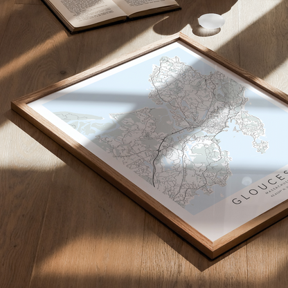 Gloucester Massachusetts Map Print