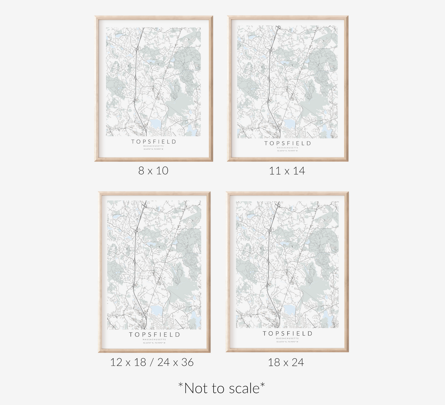Topsfield Map Print