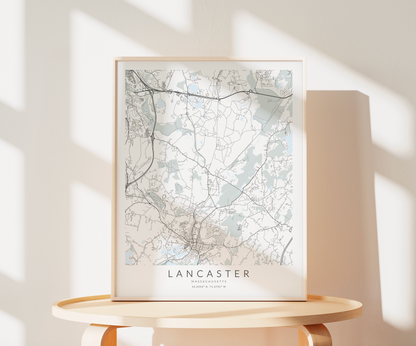 Lancaster Map Print