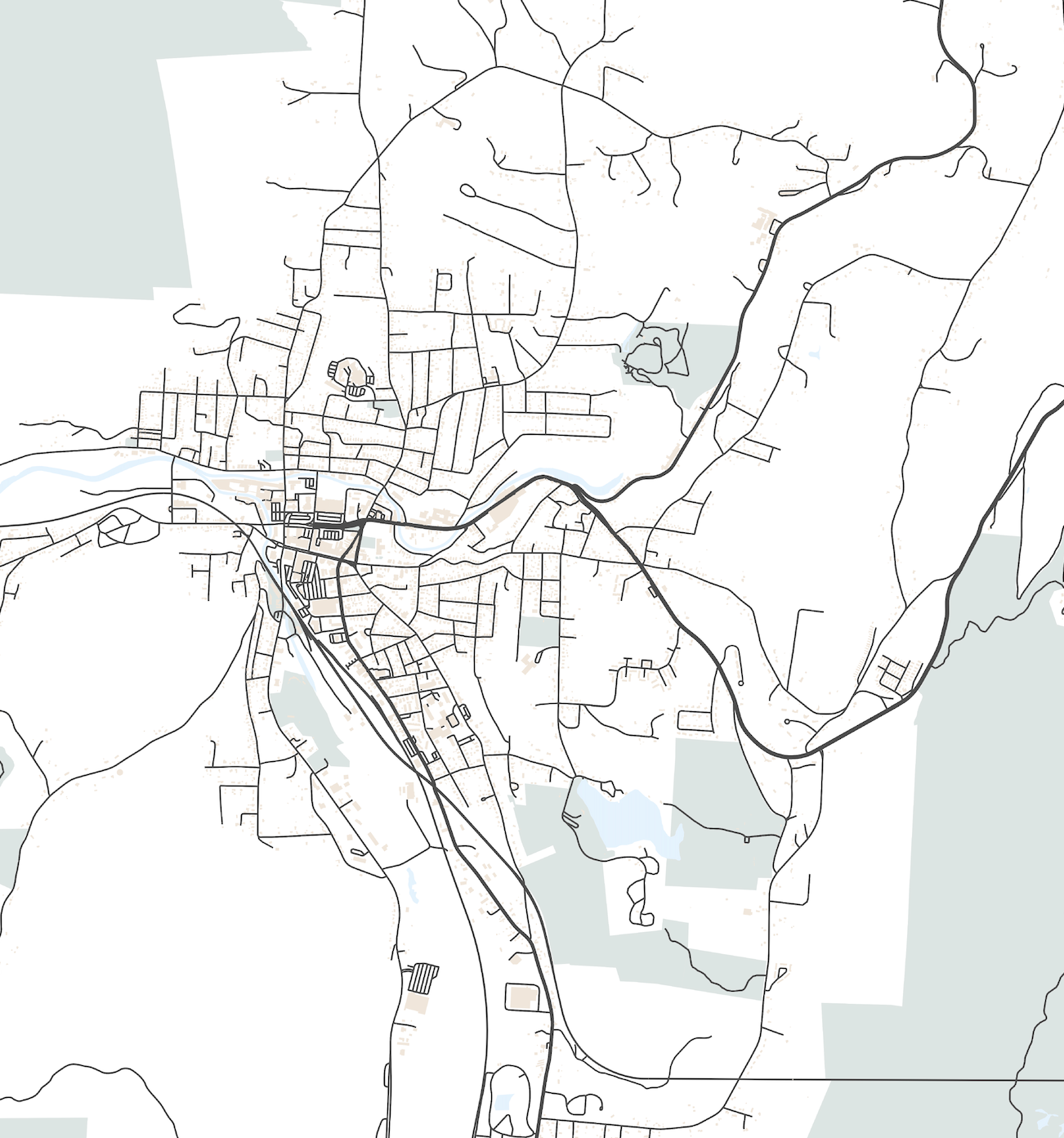 North Adams Map Print VirtualMap