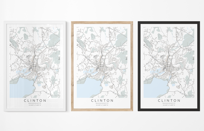 Clinton Map Print