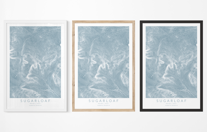 Sugarloaf Maine Map Print