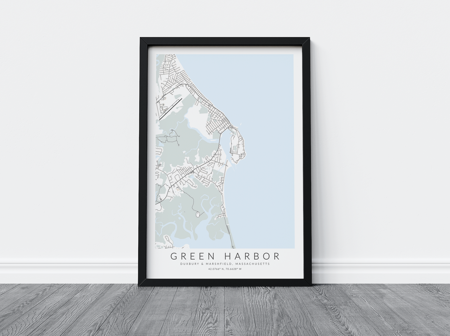 Green Harbor Map Print