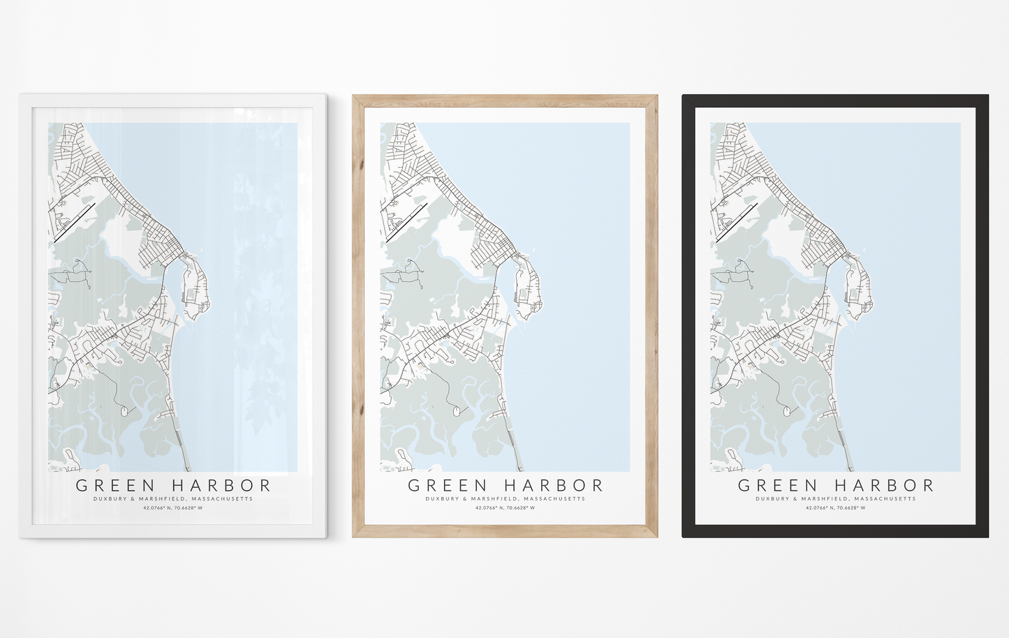 Green Harbor Map Print