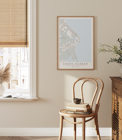 Green Harbor Map Print