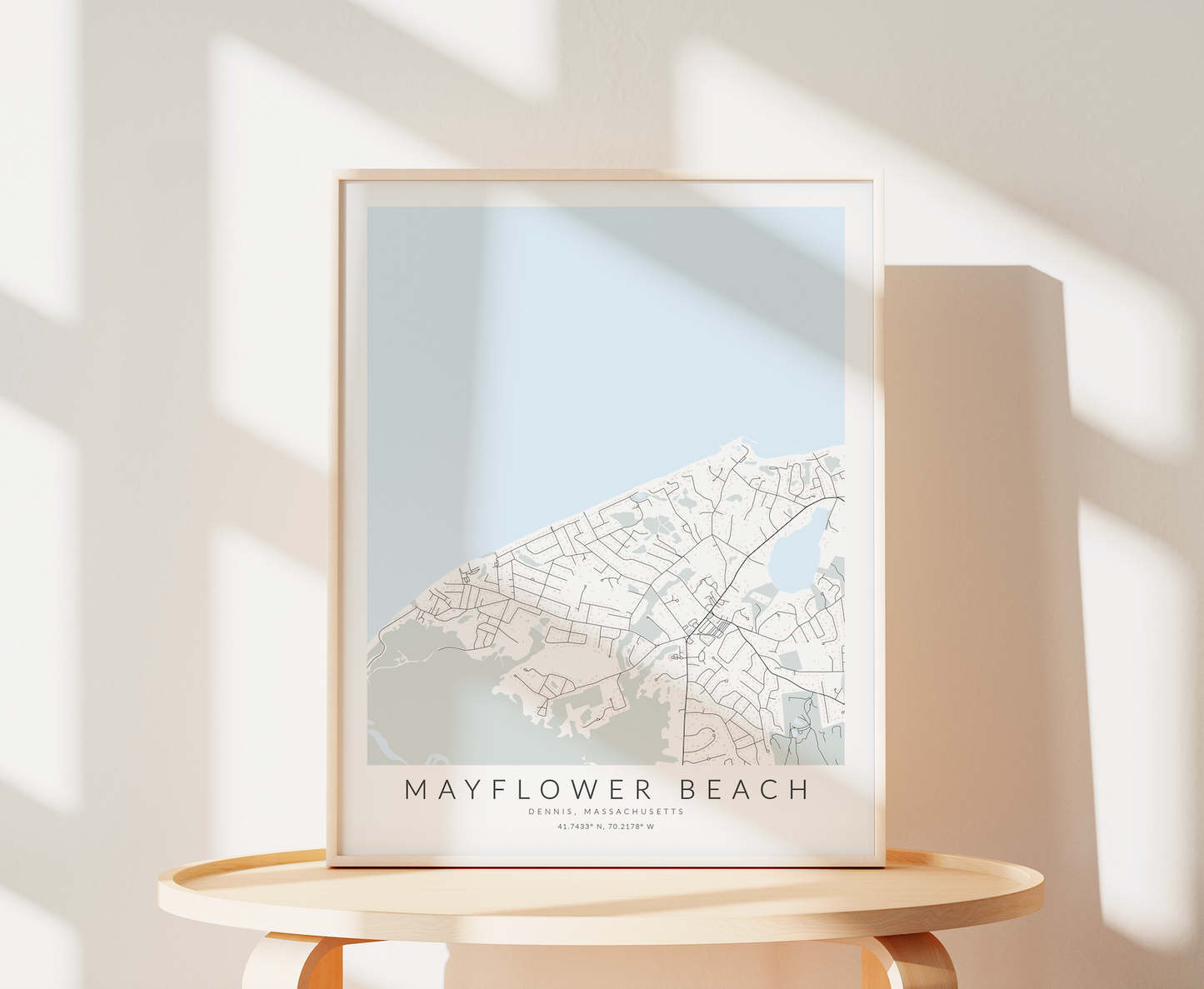 Mayflower Beach Map Print