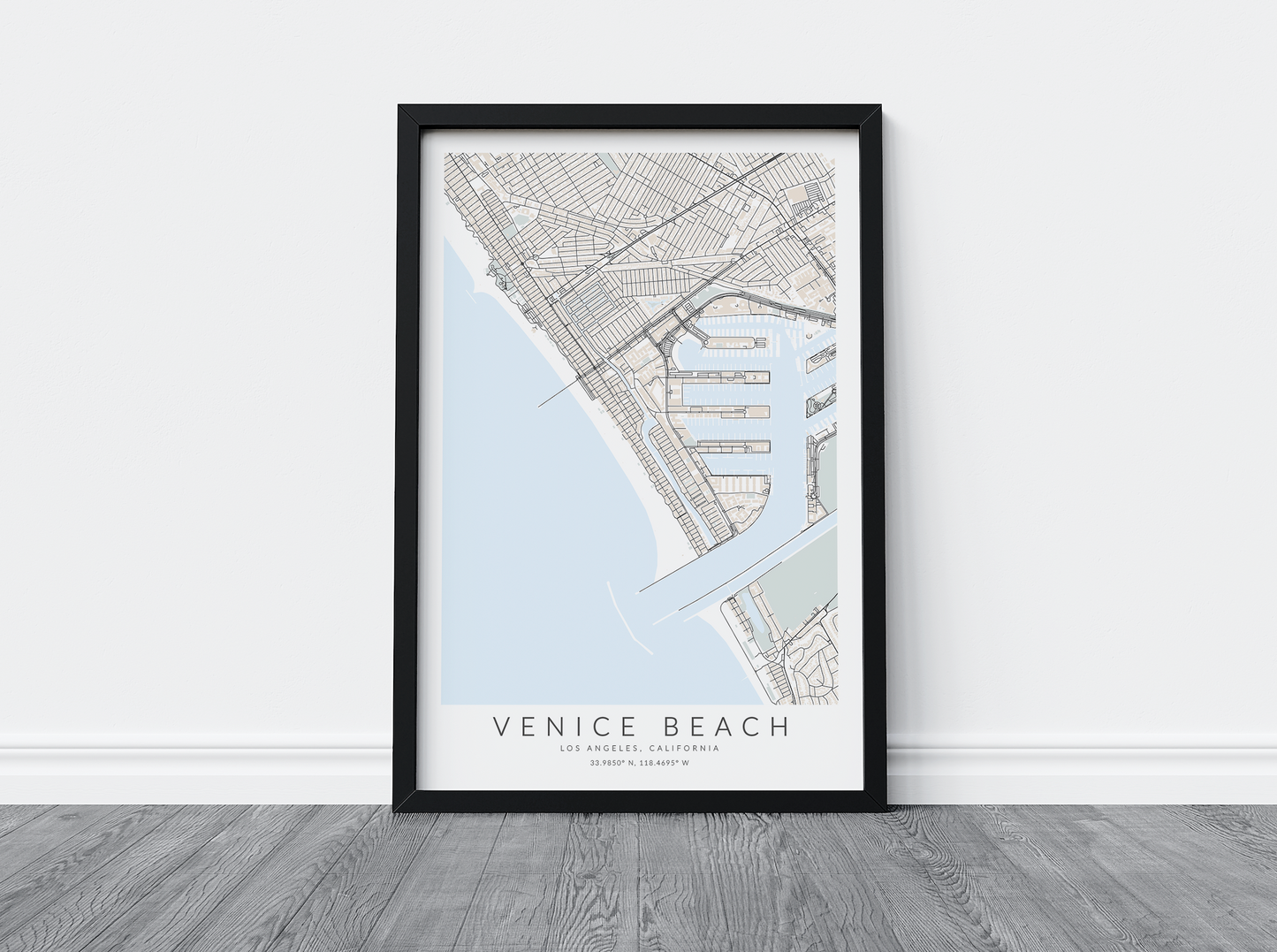 Venice Beach Map Print
