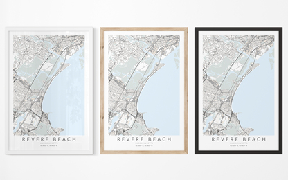 Revere Beach Map Print