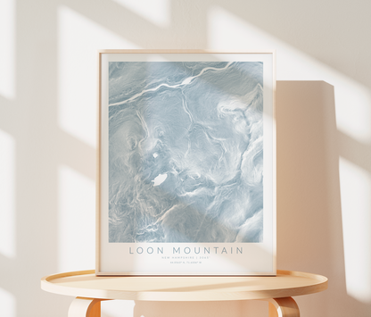 Loon Mountain Map Print