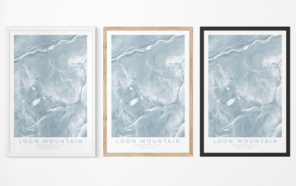 Loon Mountain Map Print