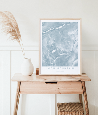 Loon Mountain Map Print