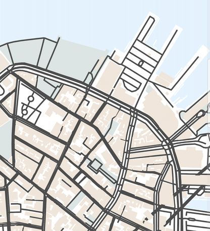 North End Boston Map Print