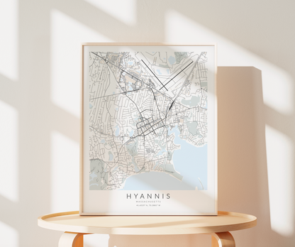 Hyannis Map Print