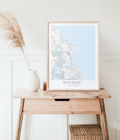 Manomet Map Print
