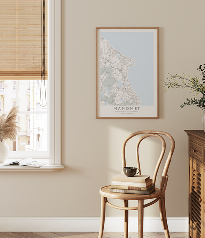 Manomet Map Print