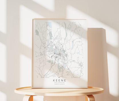 Keene Map Print