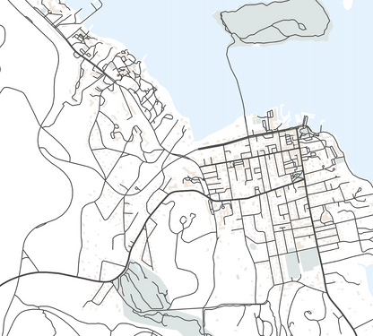 Bar Harbor Map Print