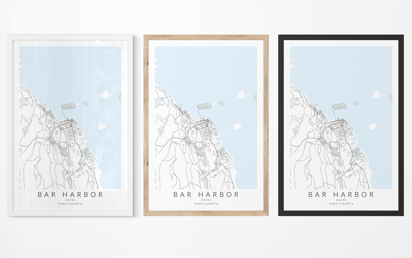 Bar Harbor Map Print