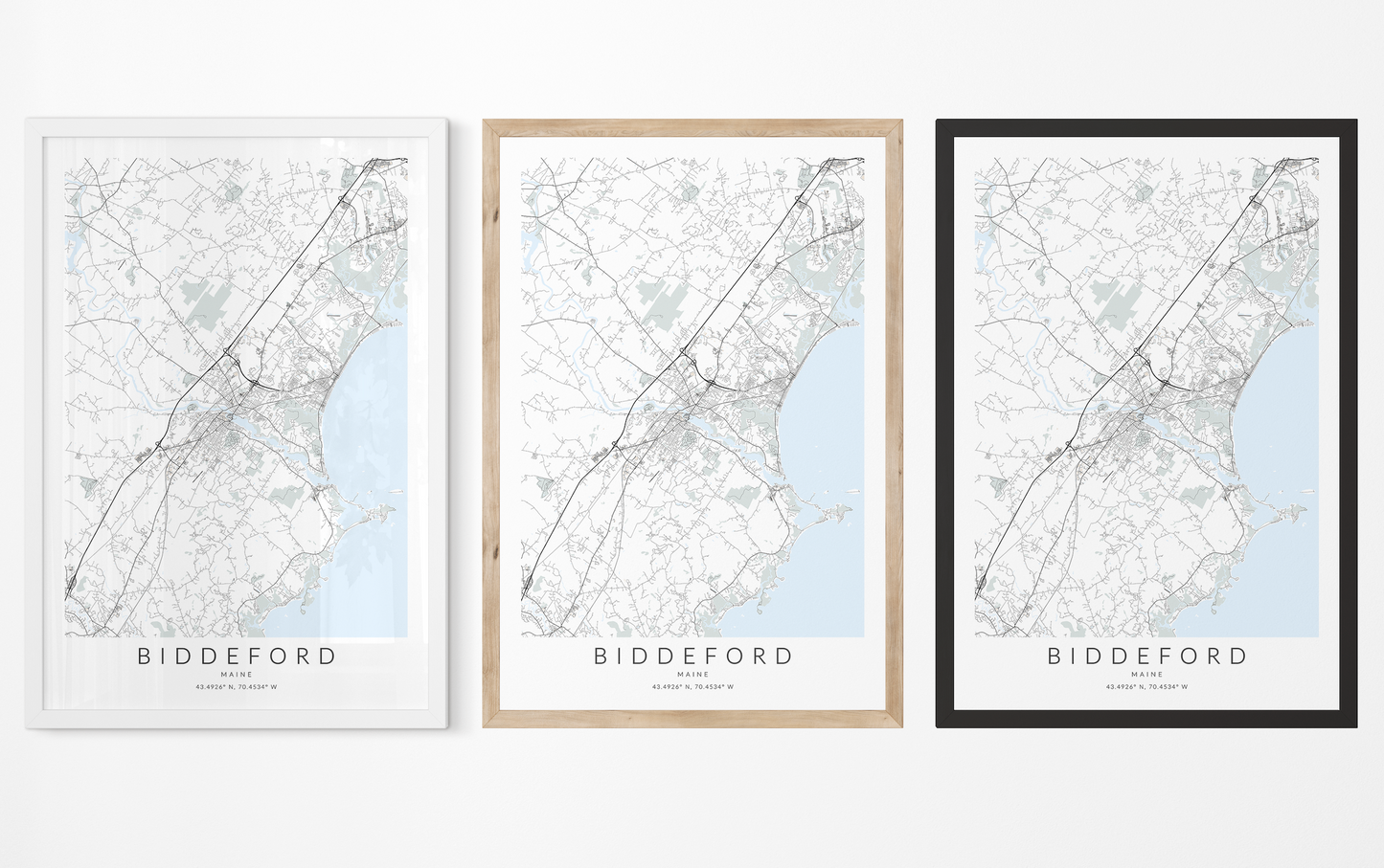 Biddeford Map Print