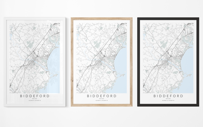Biddeford Map Print