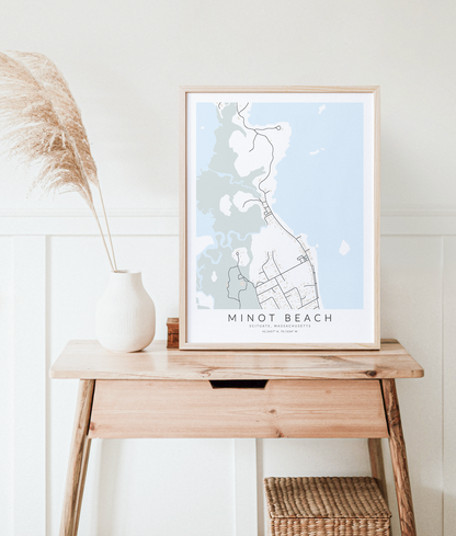 Minot Beach Map Print