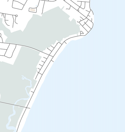 Moody Beach Map Print