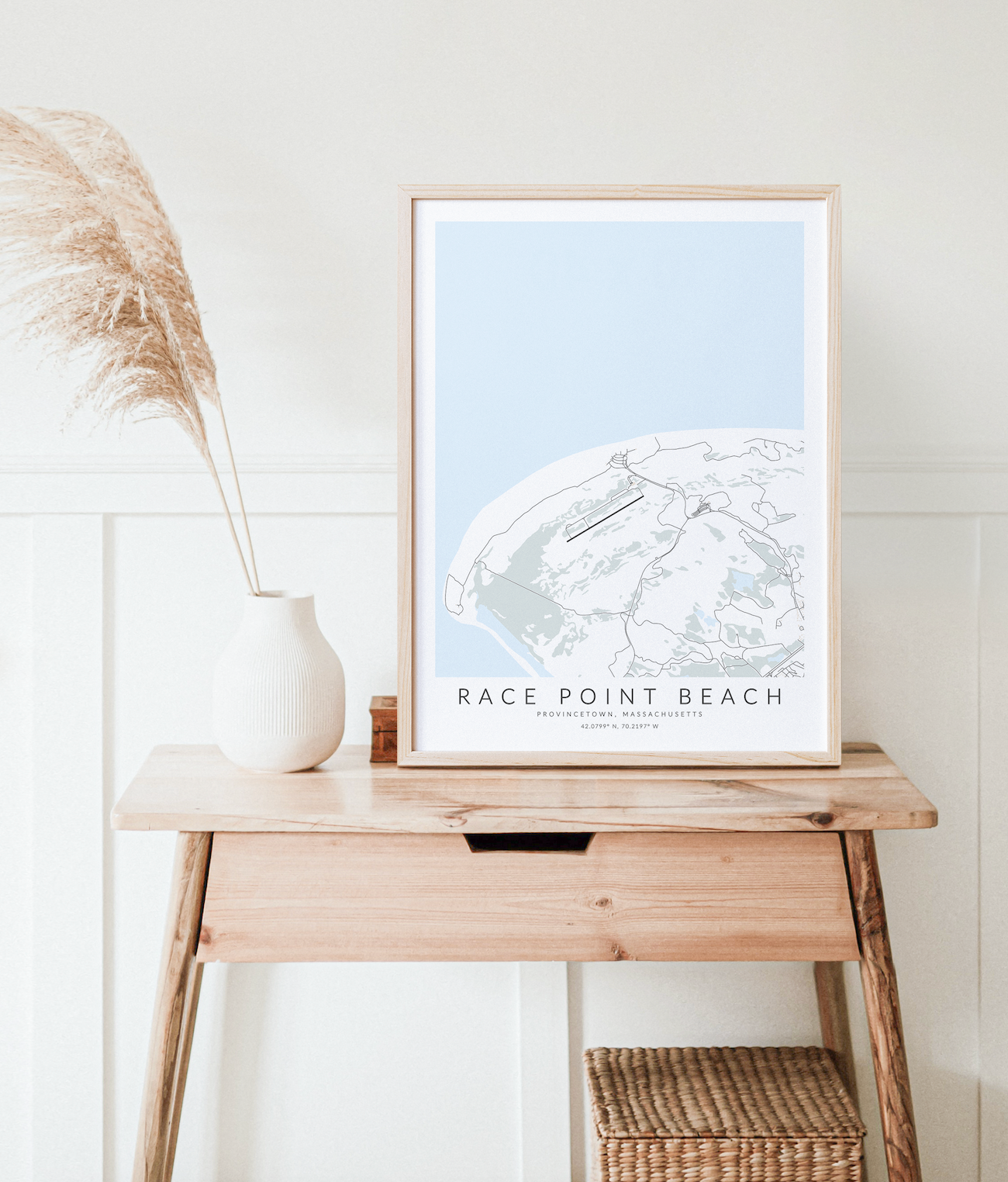 Race Point Beach Map Print