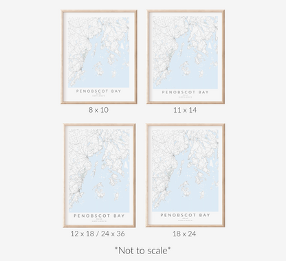 Penobscot Bay Map Print