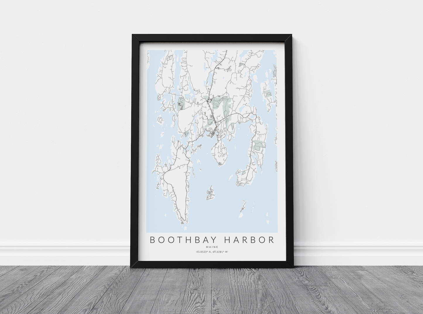 Boothbay Harbor Map Print