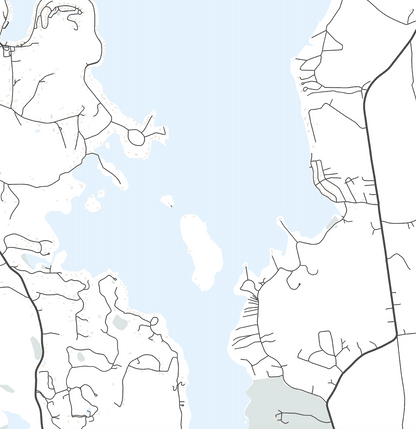 Lake Sunapee Map Print