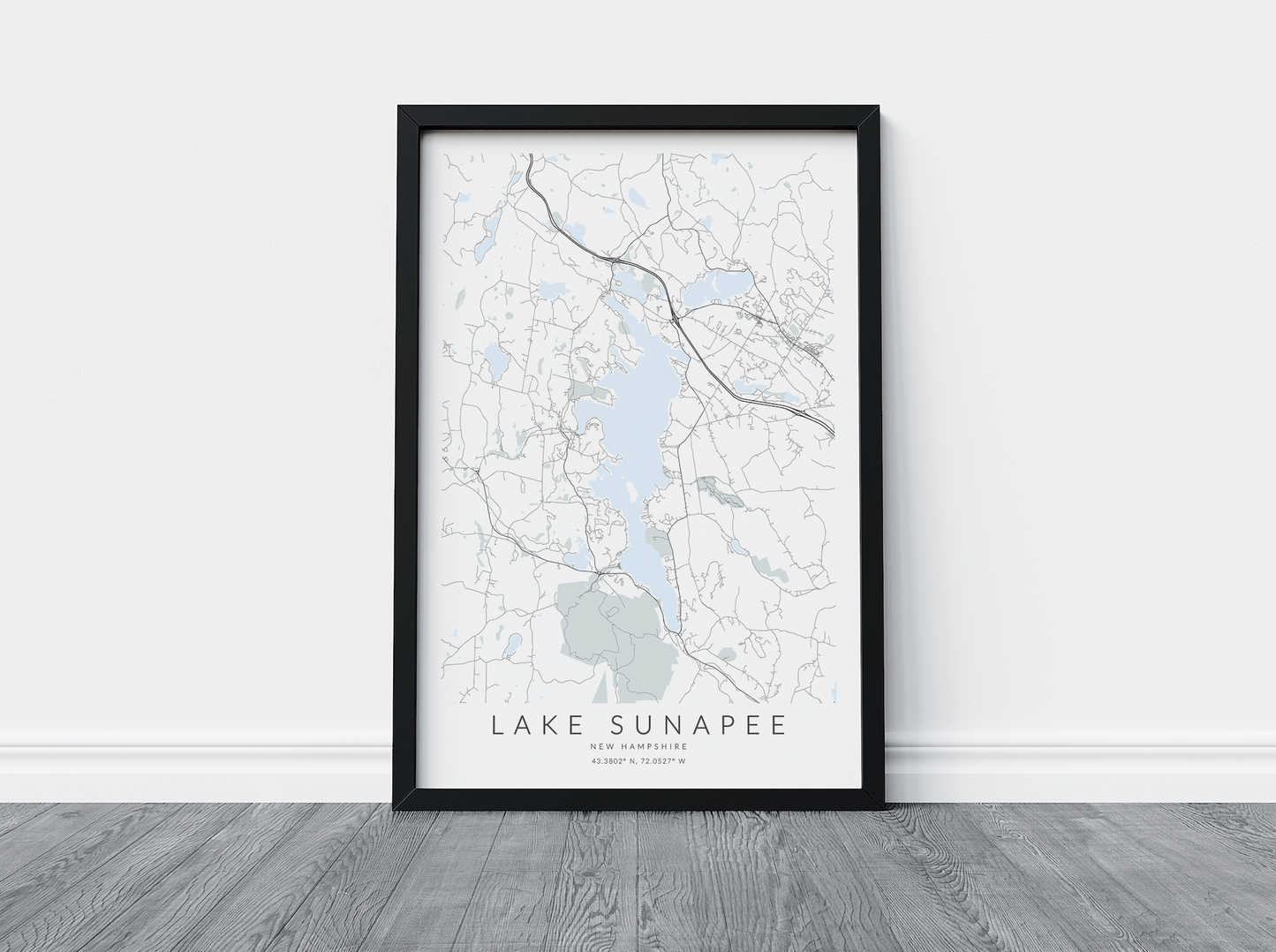 Lake Sunapee Map Print