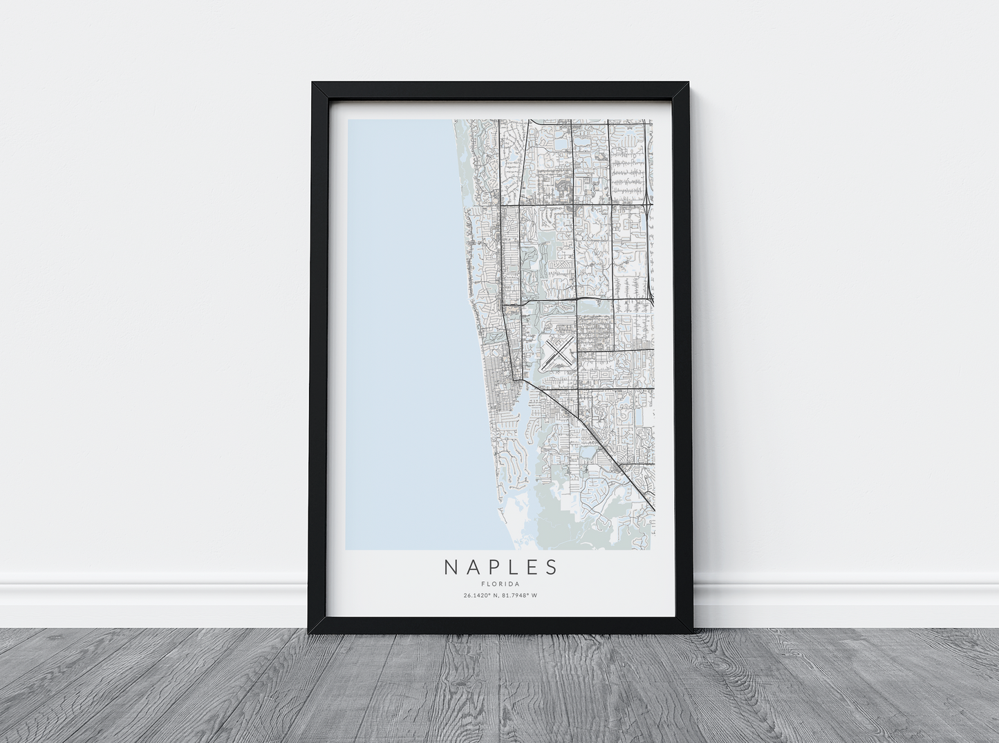 Naples Map Print