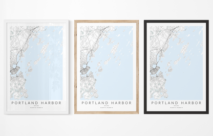 Portland Harbor Map Print