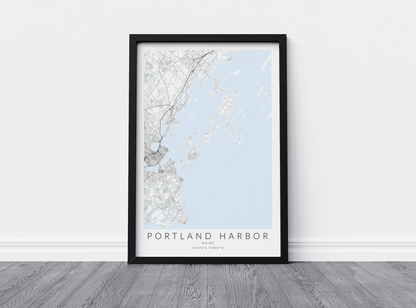 Portland Harbor Map Print