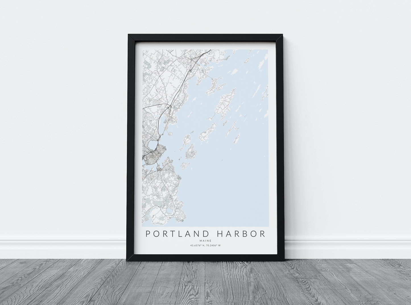 Portland Harbor Map Print