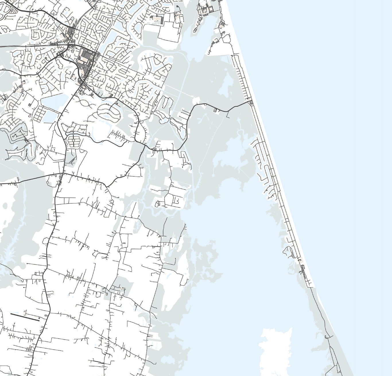 Virginia Beach Map Print