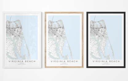 Virginia Beach Map Print